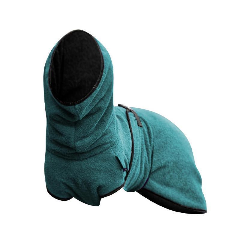 Dog Puppy Hoodies Jacket Solid Coat Pet Winter Soft Warm Clothes S-5XL Lake Blue - M