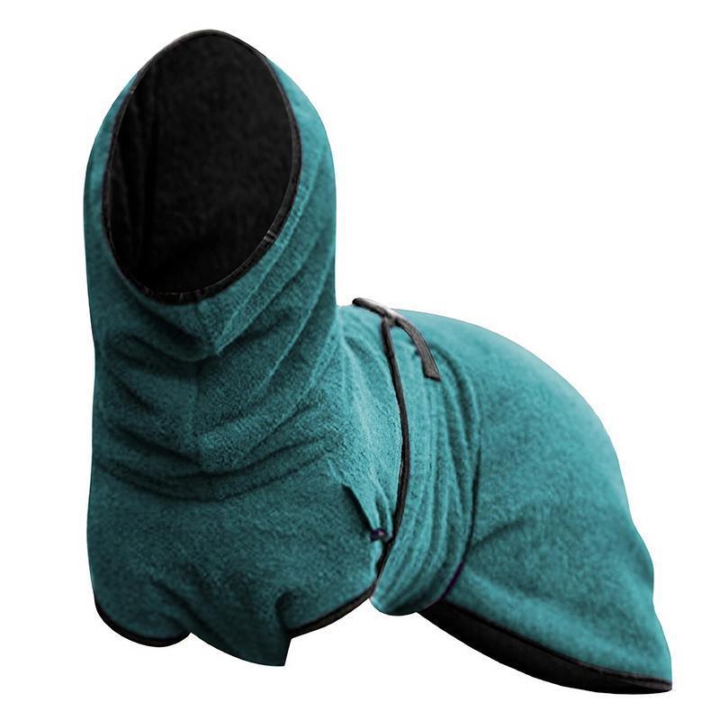 Dog Puppy Hoodies Jacket Solid Coat Pet Winter Soft Warm Clothes S-5XL Lake Blue - M