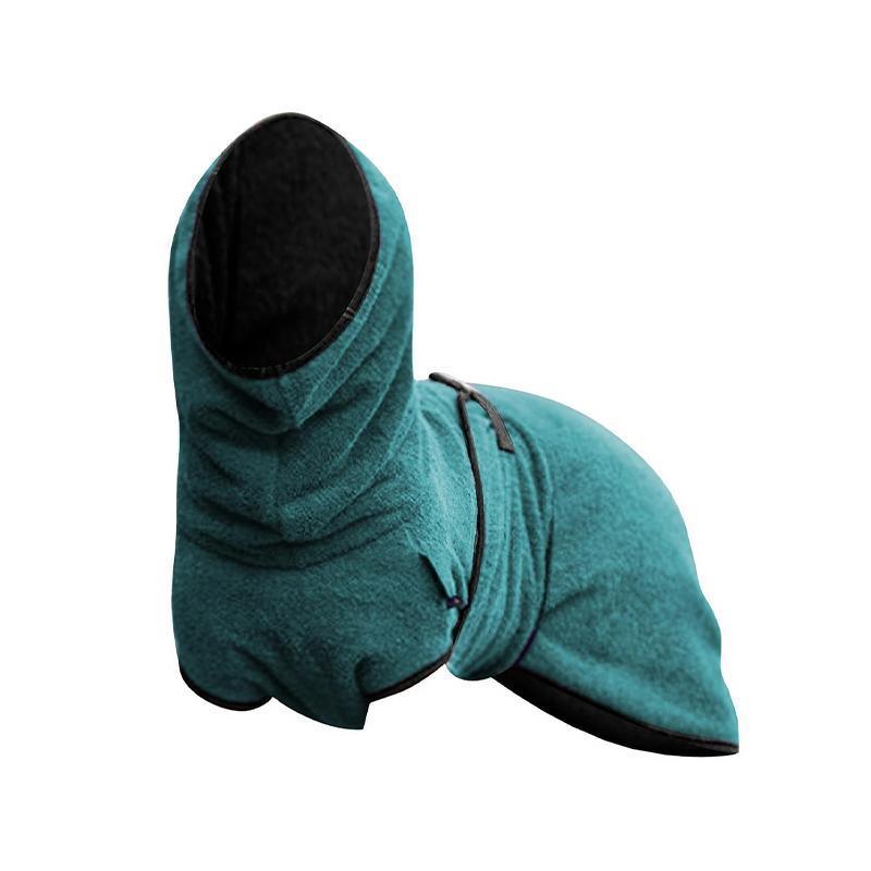 Dog Puppy Hoodies Jacket Solid Coat Pet Winter Soft Warm Clothes S-5XL Lake Blue - L