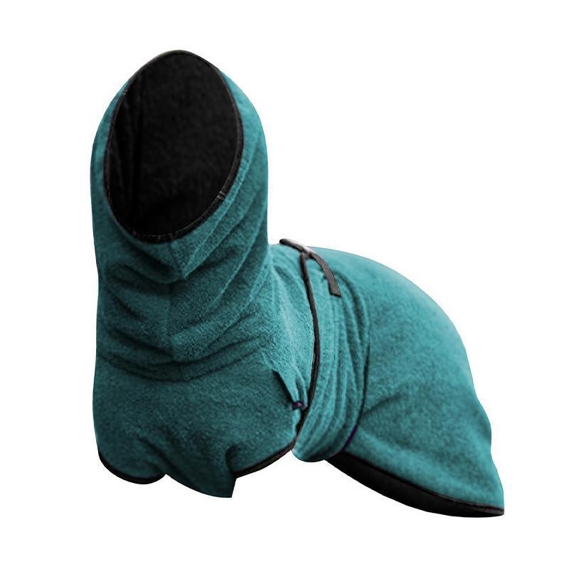 Dog Puppy Hoodies Jacket Solid Coat Pet Winter Soft Warm Clothes S-5XL Lake Blue - L