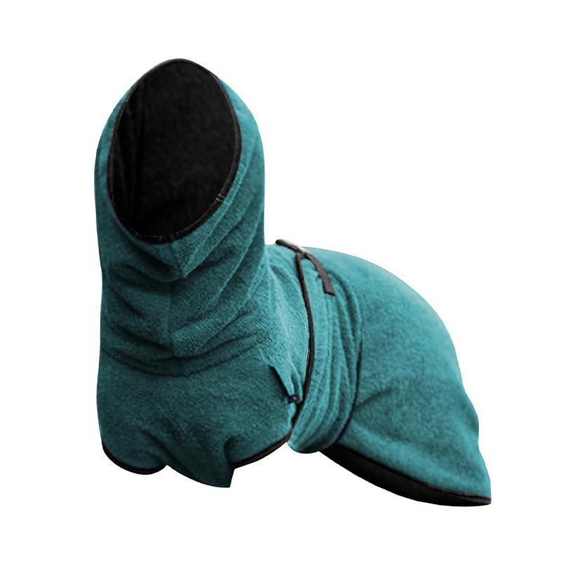 Dog Puppy Hoodies Jacket Solid Coat Pet Winter Soft Warm Clothes S-5XL Lake Blue - XL
