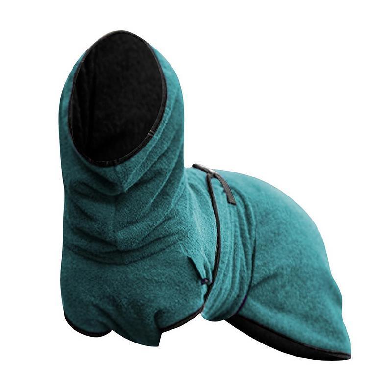 Dog Puppy Hoodies Jacket Solid Coat Pet Winter Soft Warm Clothes S-5XL Lake Blue - 5XL