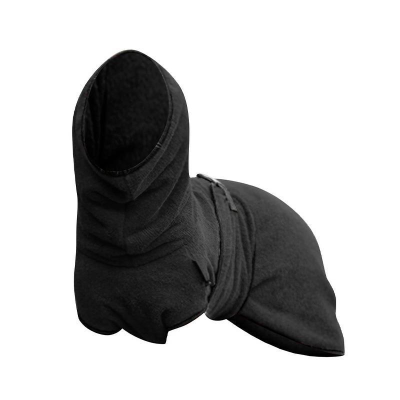Dog Puppy Hoodies Jacket Solid Coat Pet Winter Soft Warm Clothes S-5XL Black - L