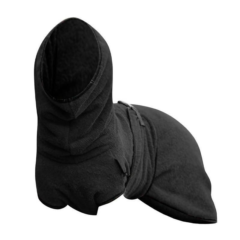 Dog Puppy Hoodies Jacket Solid Coat Pet Winter Soft Warm Clothes S-5XL Black - 2XL