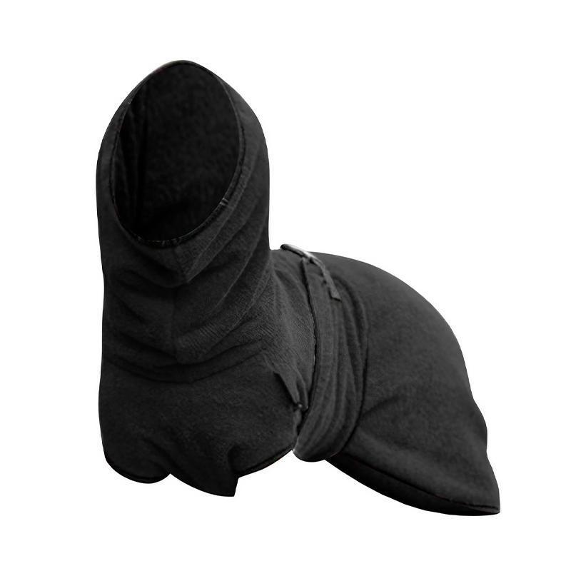 Dog Puppy Hoodies Jacket Solid Coat Pet Winter Soft Warm Clothes S-5XL Black - 3XL