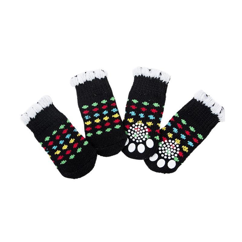 Dog Socks Non-Slip Grip Slip Anti-Slip - Puppy Cat Pet Shoes Slippers S Size - Red Mickey