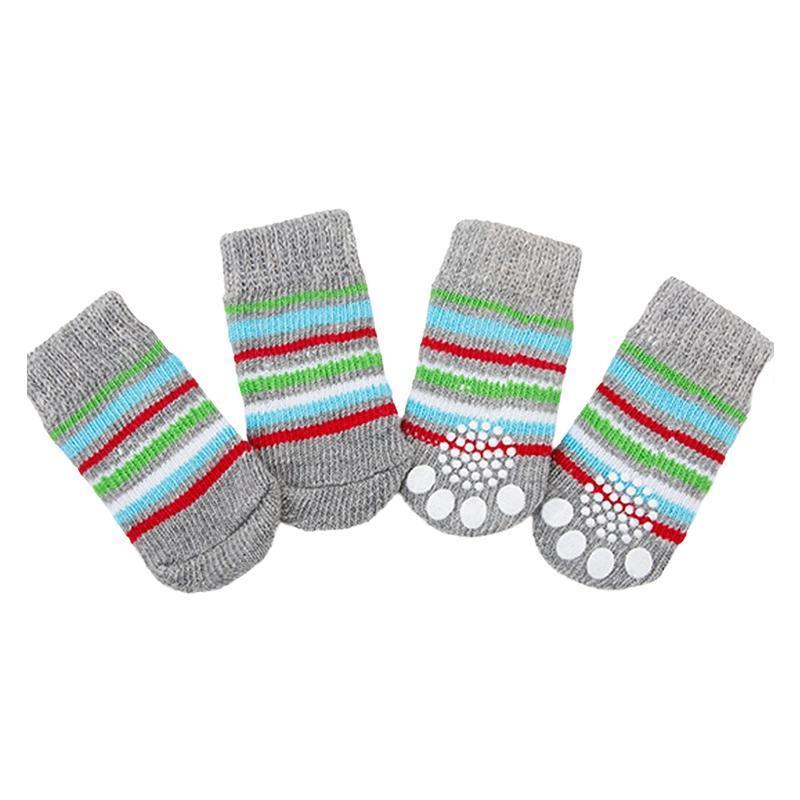 Dog Socks Non-Slip Grip Slip Anti-Slip - Puppy Cat Pet Shoes Slippers M Size - Red Mickey