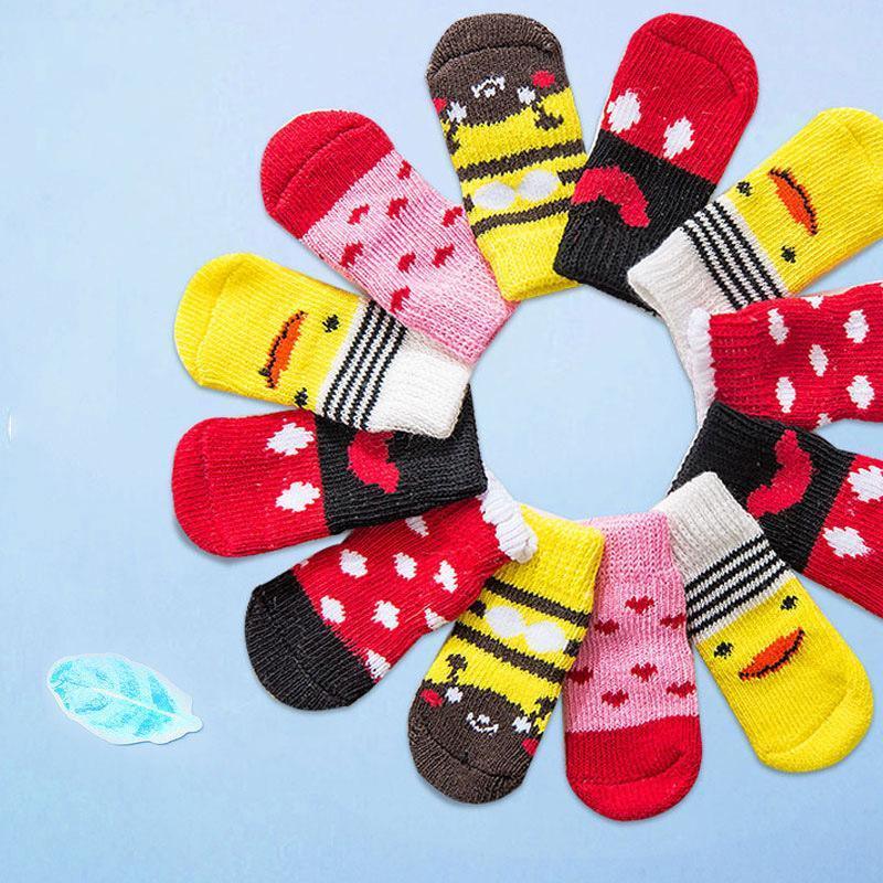 Dog Socks Non-Slip Grip Slip Anti-Slip - Puppy Cat Pet Shoes Slippers S Size - Water green ripples
