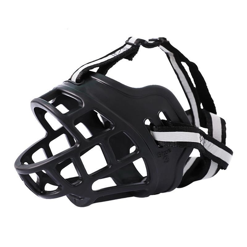 6 Sizes Adjustable Pet Dog No Bite Silicone Basket Muzzle Cage Mouth Mesh Cover - 1#