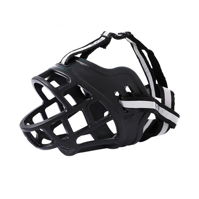 6 Sizes Adjustable Pet Dog No Bite Silicone Basket Muzzle Cage Mouth Mesh Cover - 1#