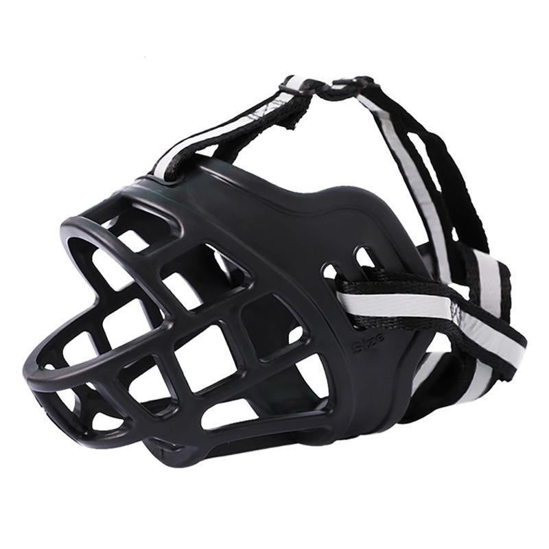 6 Sizes Adjustable Pet Dog No Bite Silicone Basket Muzzle Cage Mouth Mesh Cover - 2#