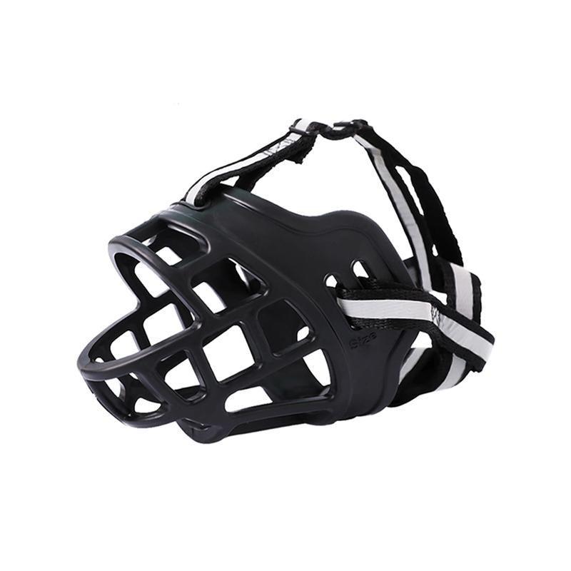 6 Sizes Adjustable Pet Dog No Bite Silicone Basket Muzzle Cage Mouth Mesh Cover - 4#