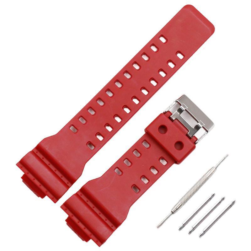 16mm TPU Watch Strap Compatible with G Series GA100 G8900 GW8900 with Tool Pins - Army Green