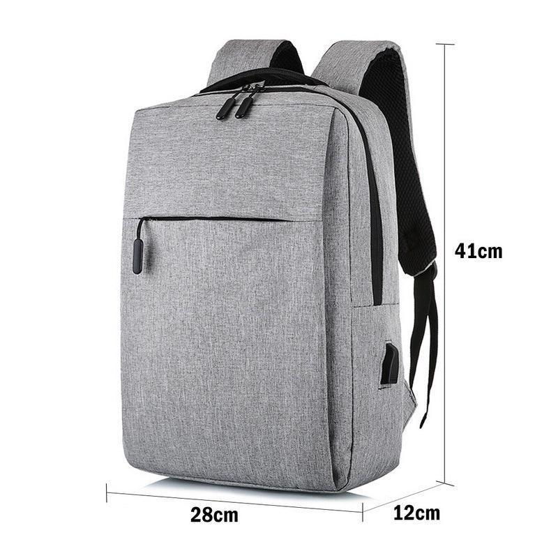 Waterproof Laptop Backpack Bag for Men Women School Travel Business Use - Grey 2 Zipper