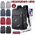 Waterproof Laptop Backpack Bag for Men Women School Travel Business Use - Blue 1 Zipper