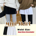 Fashion Hack Mini Skirt Shirt Extenders Adjustable Layering Fake Top Lower-Sweep - Black