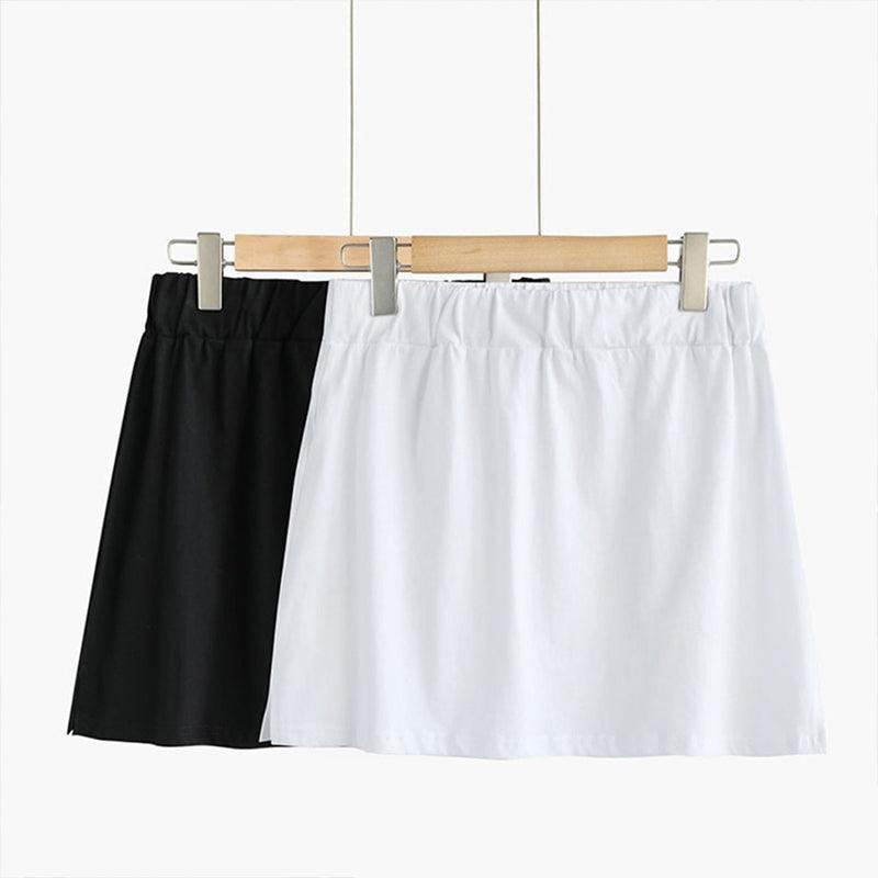 Fashion Hack Mini Skirt Shirt Extenders Adjustable Layering Fake Top Lower-Sweep - Black