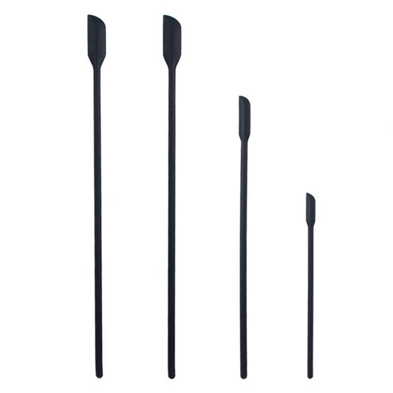 4X Silicone Mini Spatula Jar Scraper Scoop Tip Long Spatula Cosmetic Bottle B8A3 - Purple