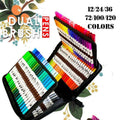 12-120 Watercolor Brush Pen Set Artist Sketch Marker - Black-12 Colours
