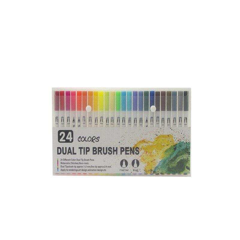 12-120 Watercolor Brush Pen Set Artist Sketch Marker - Black-12 Colours