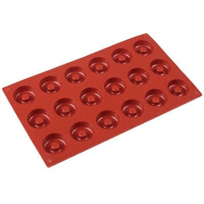 18 Cavity Mini Donut Doughnut Chocolate Pan Tray Silicone Mold Baking Cake Mould