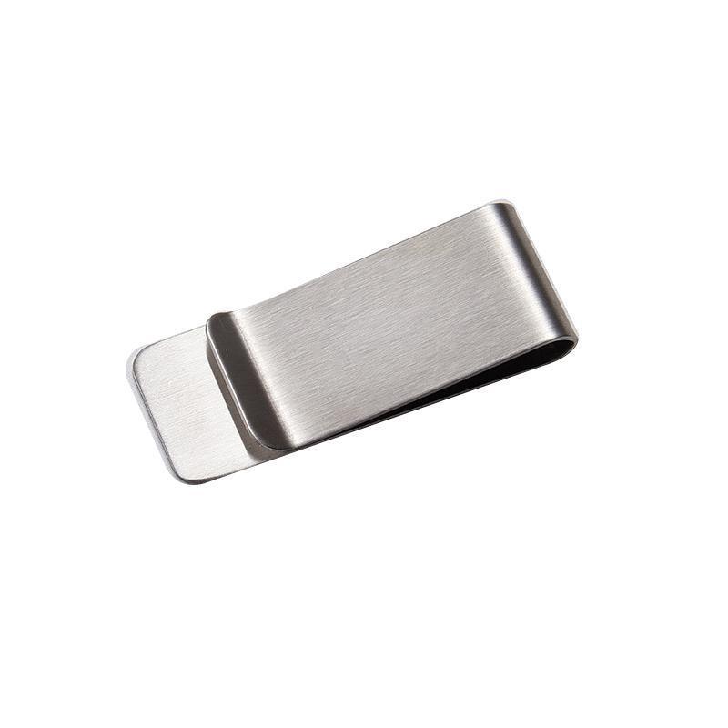 Clip Note Business Card Holder Stainless Steel Mens Wallet Metal - Gold