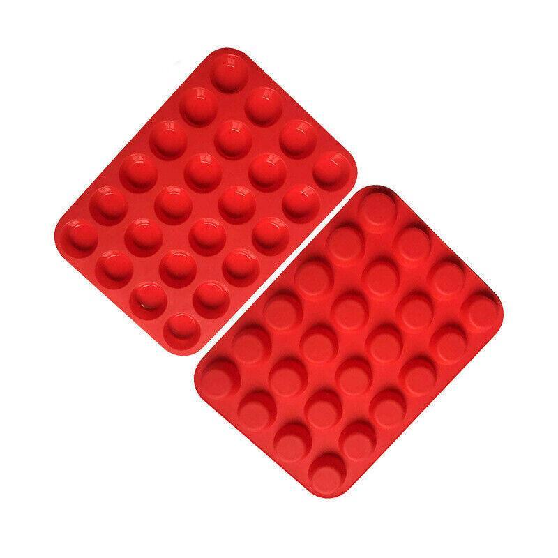 24 Cavity Pan Tray Silicone Mini Cupcake Cookie Baking Mold Au - Orange