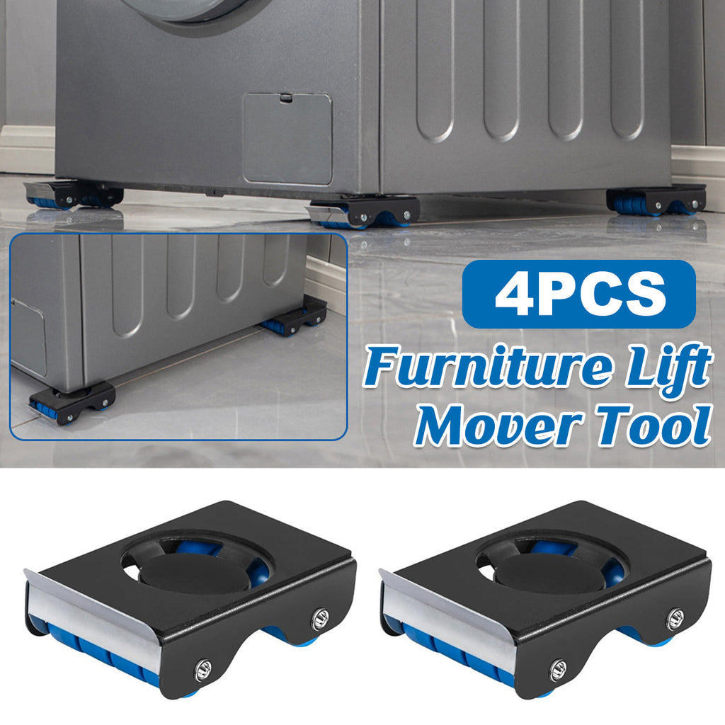 4pcs Movable Washing Machine Stand Furniture Moving Bracket Appliance Roller