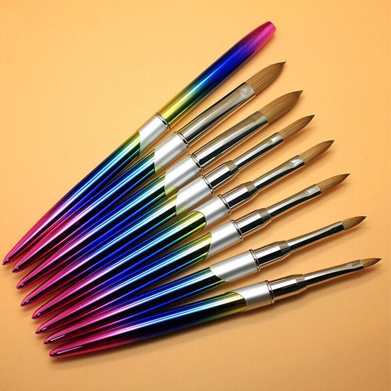 Kolinsky Acrylic Nail Art Brush Manicure Powder Professional Tools Size 2-18 - 14#