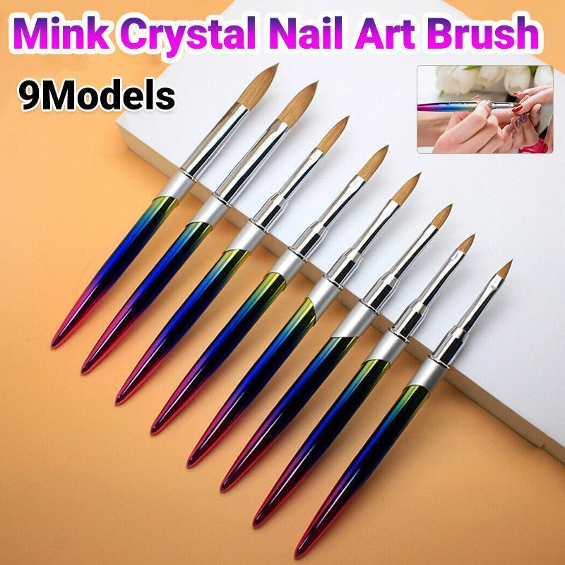 Kolinsky Acrylic Nail Art Brush Manicure Powder Professional Tools Size 2-18 - 4#