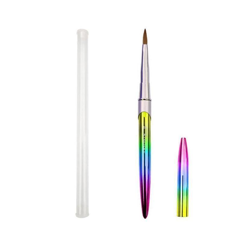 Kolinsky Acrylic Nail Art Brush Manicure Powder Professional Tools Size 2-18 - 4#