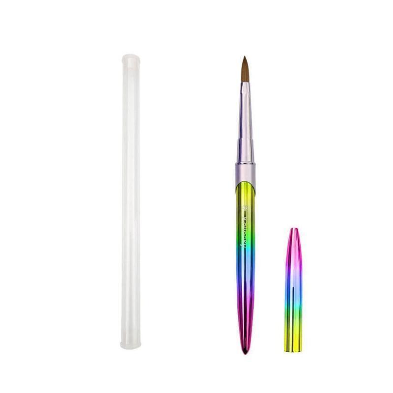 Kolinsky Acrylic Nail Art Brush Manicure Powder Professional Tools Size 2-18 - 4#