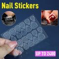 24-2400PCS Double Sided Adhesive Press On Nail Stickers Clear Tape Glue Tabs - 1PC (24xNail Stickers)