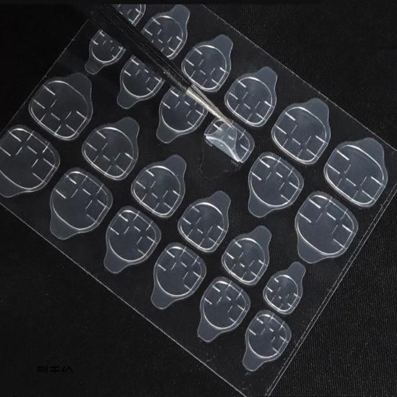 24-2400PCS Double Sided Adhesive Press On Nail Stickers Clear Tape Glue Tabs - 5PCS (120xNail Stickers)