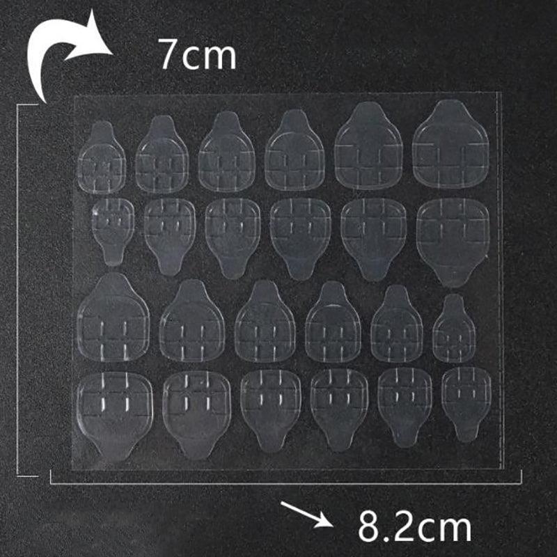 24-2400PCS Double Sided Adhesive Press On Nail Stickers Clear Tape Glue Tabs - 5PCS (120xNail Stickers)