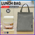 M Size Lunch Bag Thermal Insulated Box Bento Pouch Food Tote Work School Picnic - Navy