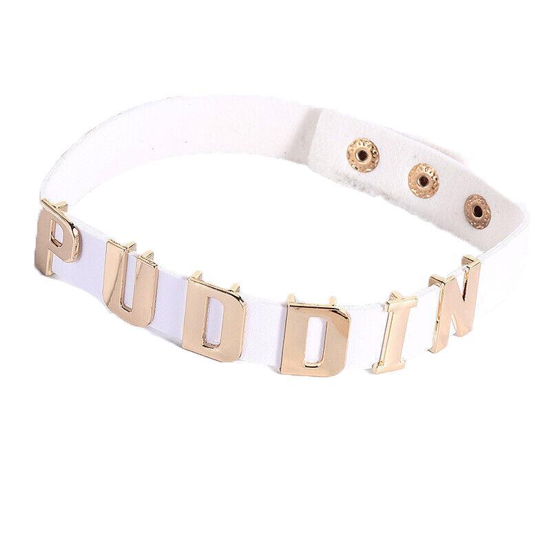 Harley Quinn Puddin Choker Suicide Squad Neck Collar Necklace Halloween Cosplay - White