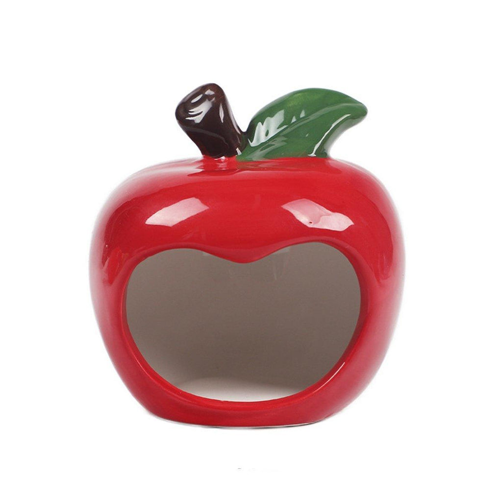 Ceramic Hamster Nest Shelter Landscaping Supplies Small Animal Hideout House - Strawberry