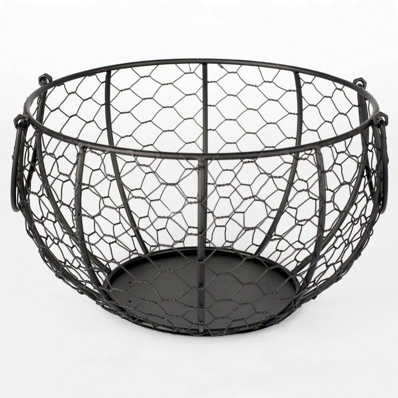 Egg Basket Fruit Storage Basket Blue Iron Basket Home Sundries Organiser Holder