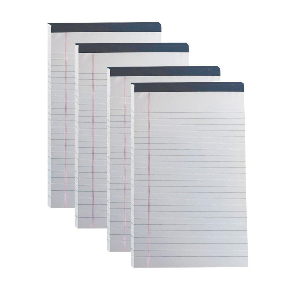 4PCS Tearable Lined Notepad Simple Design Colourful Memo Pad Notebook - Blue