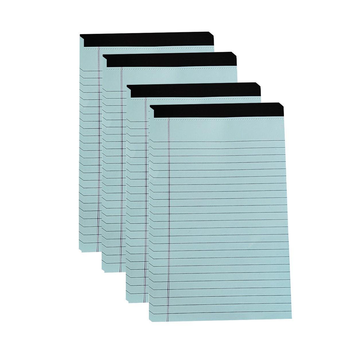 4PCS Tearable Lined Notepad Simple Design Colourful Memo Pad Notebook - Yellow