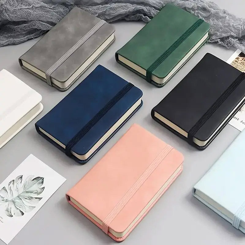 10pcs Mini Pocket Notebook A7 Small Portable Notepad for Office School Use - Green