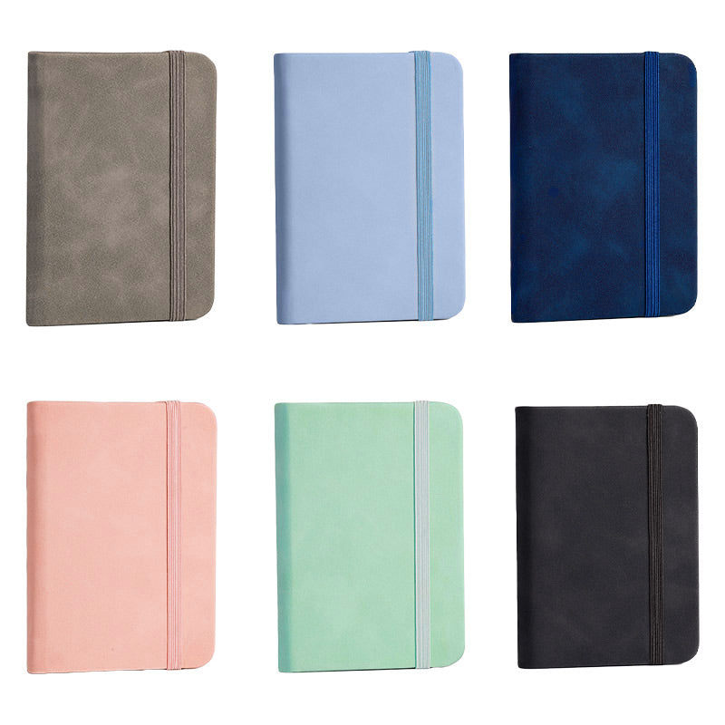 10pcs Mini Pocket Notebook A7 Small Portable Notepad for Office School Use - Grey