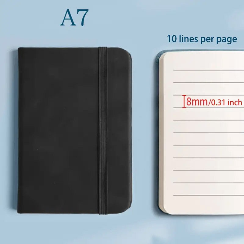 10pcs Mini Pocket Notebook A7 Small Portable Notepad for Office School Use - Grey