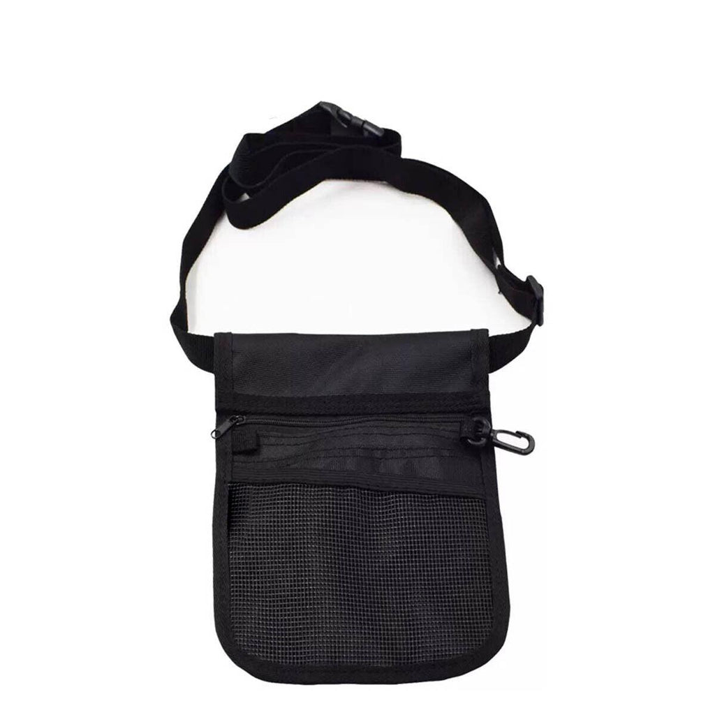 Nurse Pouch Waist Bag Medical Tool Organizer Pocket Belt with Keyring - Navy Blue