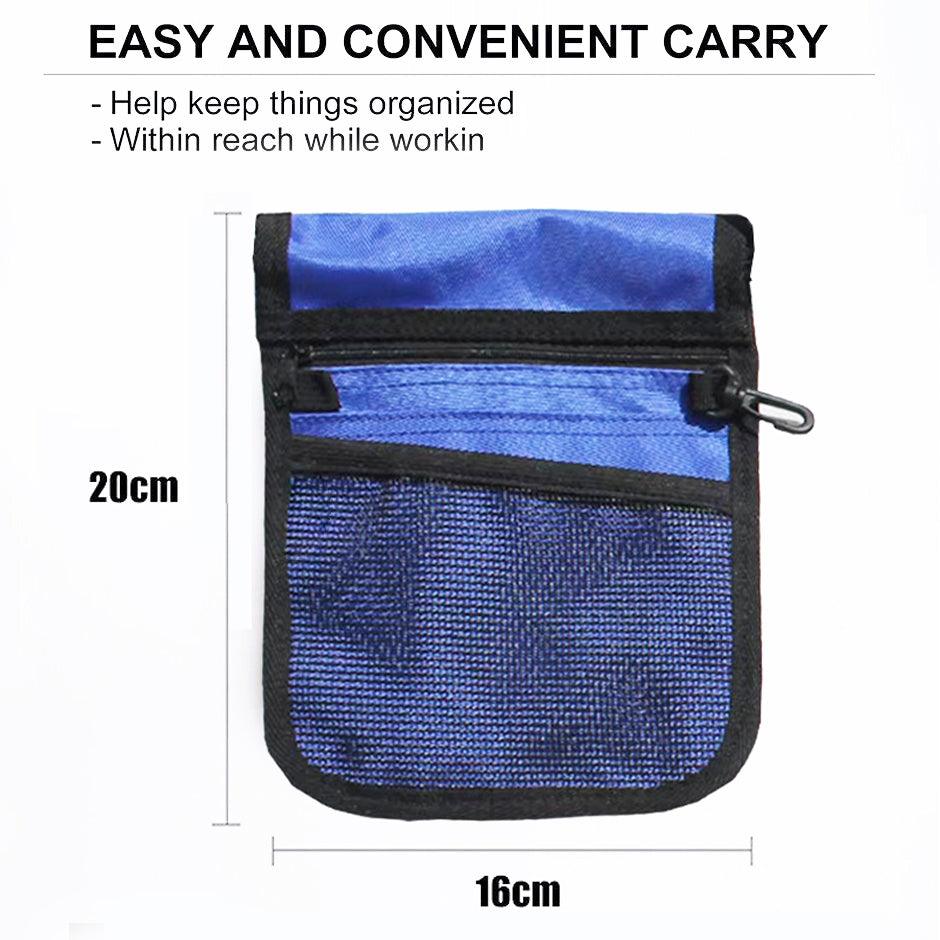 Nurse Pouch Waist Bag Medical Tool Organizer Pocket Belt with Keyring - Purple