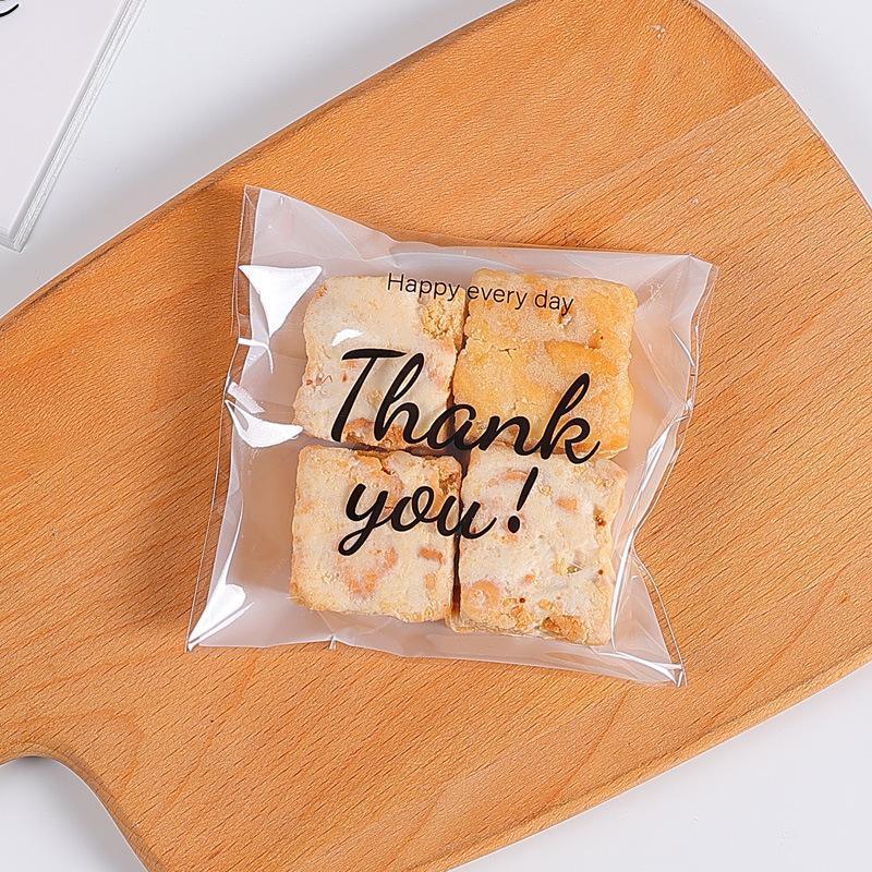 500 Pack Self Adhesive Cookie Packaging Bags Vibrant Designs OPP Material - Happy Everyday 10*10*3cm