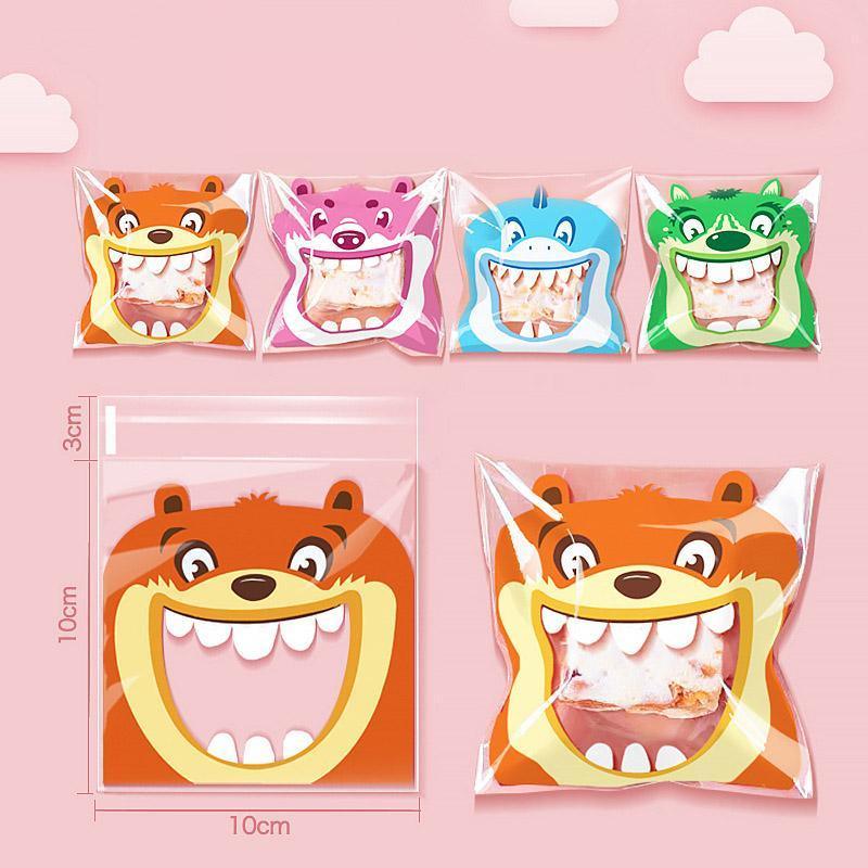 500 Pack Self Adhesive Cookie Packaging Bags Vibrant Designs OPP Material - Happy Everyday 10*10*3cm
