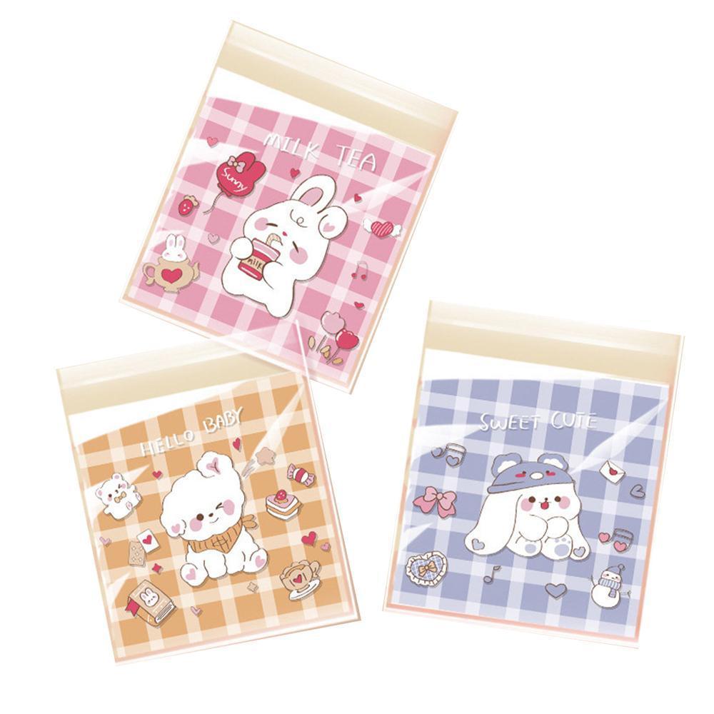500 Pack Self Adhesive Cookie Packaging Bags Vibrant Designs OPP Material - Happy Everyday 10*10*3cm