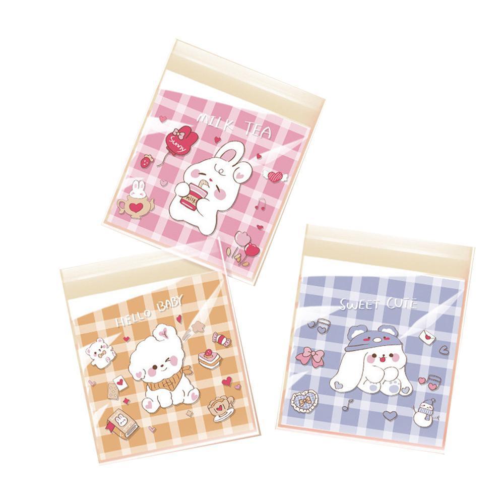 500 Pack Self Adhesive Cookie Packaging Bags Vibrant Designs OPP Material - Happy Everyday 14*14*3cm